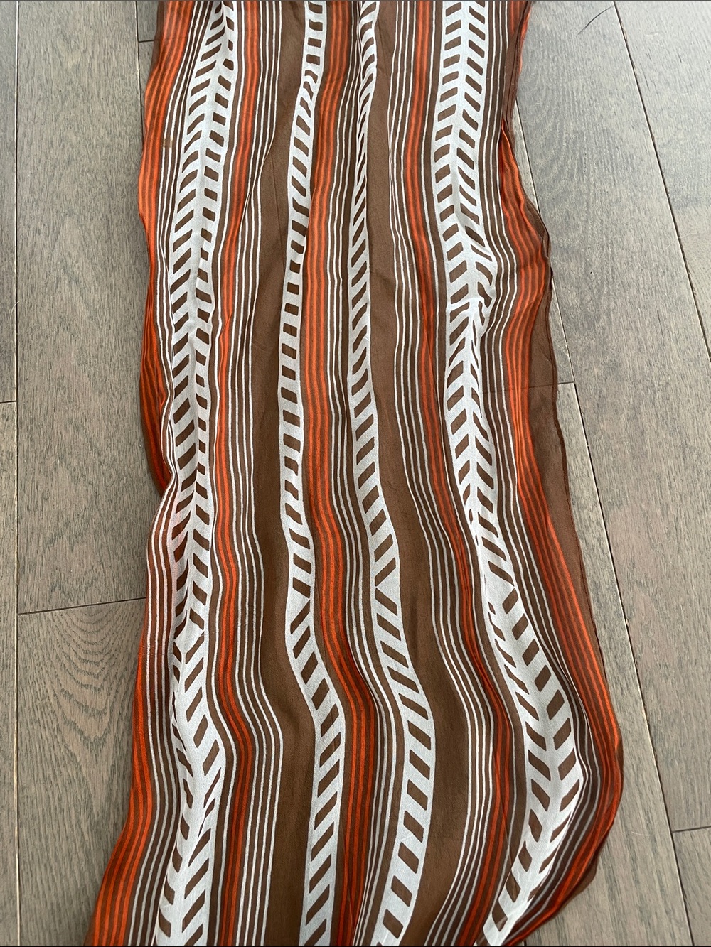Vintage Twilly, Head Scarf, Hair Wrap, Neck Scarf - 42" x 12.5" - Picture 9 of 13